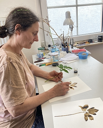 Odine Lang im Atelier